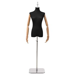 vidaXL S&auml;&auml;dett&auml;v&auml; 165-213 cm muotokuva jalustalla Nainen PP Musta