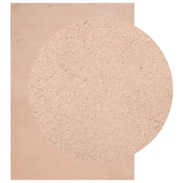 vidaXL Matto HUARTE lyhytnukkainen ja pestävä Poskipuna 160x230 cm