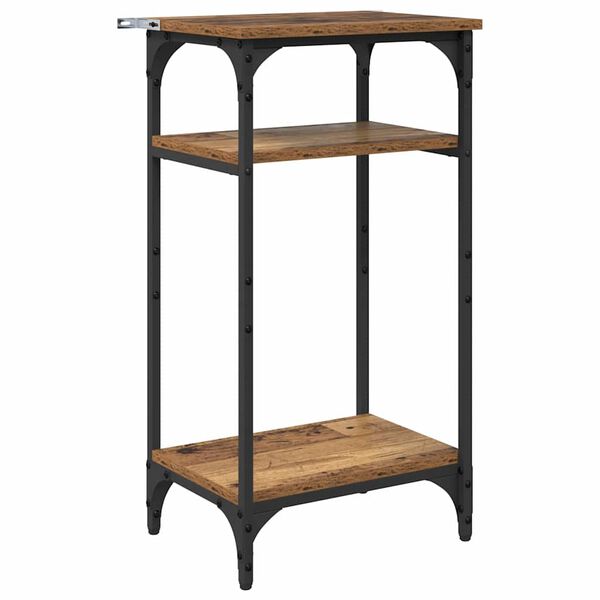 vidaXL Sivup&ouml;yt&auml; hyllyll&auml; Vanha Puu 40 x 30 x 75 cm Tekninen puu