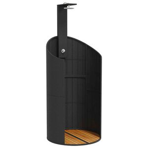 vidaXL Ulkosuihku musta 100x100x241,5 cm polyrottinki ja akasiapuu