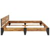 vidaXL Sängynrunko akaasiapuu harjatulla viimeistelyllä 180x200cm