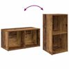 vidaXL TV-tasosetti 2 pcs Vanha Puu 37 x 35 x 72 cm Tekninen puu