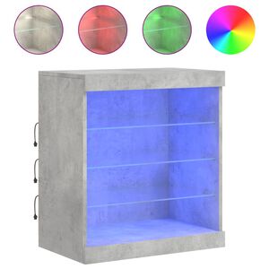 vidaXL Senkki LED-valoilla betoninharmaa 60,5x37x67 cm