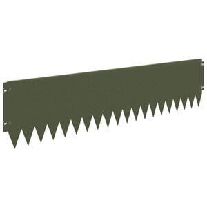vidaXL Nurmireunus 20 pcs 103 x 25 cm Ter&auml;s Oliivinvihre&auml;