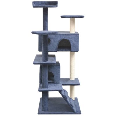 vidaXL Kissan raapimispuu sisal-pylväillä 125 cm Tummansininen