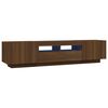 vidaXL 2-osainen TV-kaappisarja LED-valoilla ruskea tammi tekninen puu