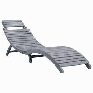 vidaXL Aurinkotuoli harmaapesty t&auml;ysi akaasiapuu