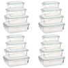 vidaXL Lasiset ruokarasiat 16 kpl