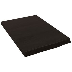 vidaXL Sein&auml;hylly tummanruskea 40x60x(2-4) cm k&auml;sitelty t&auml;ystammi