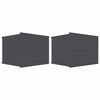 vidaXL Y&ouml;p&ouml;yd&auml;t 2kpl harmaa 40x30x30 cm tekninen puu