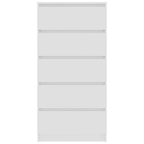vidaXL Lipasto valkoinen 60x35x121 cm lastulevy