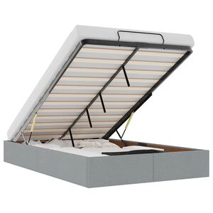 vidaXL Ottomaanien s&auml;ngyn runko ilman patjaa vaaleanharmaa kangas