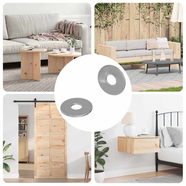 vidaXL Mutterit 2 pcs Hopea 18 x 18 x 1,2 mm Rauta