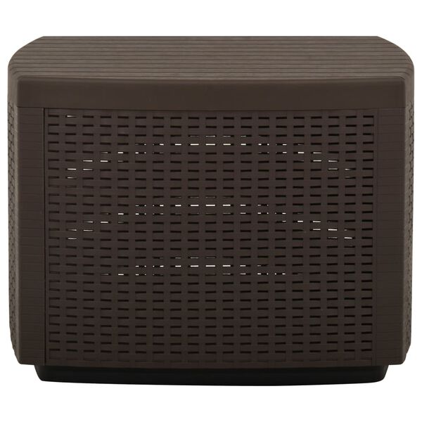 vidaXL Puutarhapöytä mokka 53x53x40 cm muovi