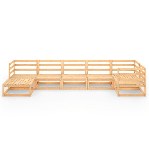 vidaXL 7-osainen puutarhasohvasarja t&auml;ysi m&auml;nty