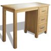 vidaXL Kirjoitusp&ouml;yt&auml; 3 vetolaatikolla 106x40x75 cm t&auml;ystammi