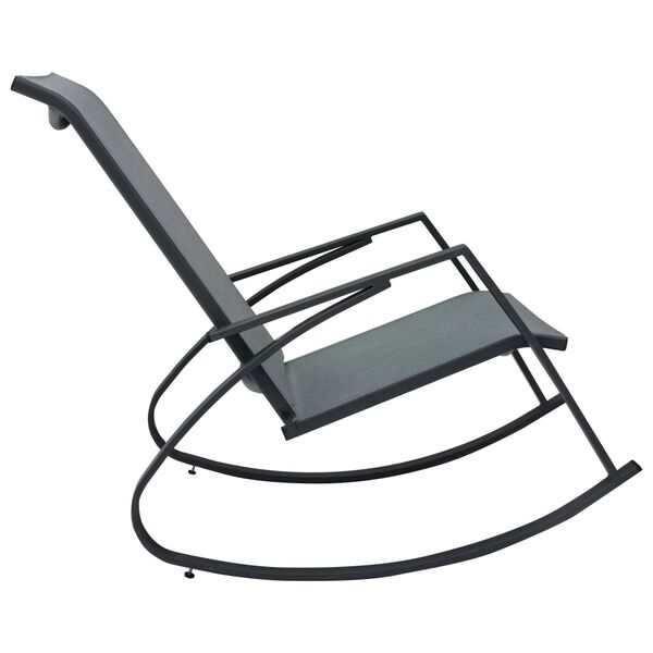 vidaXL Puutarhan keinutuolit 2 kpl textilene tummanharmaa