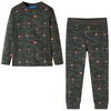 vidaXL Lasten pitk&auml;hihainen pyjama khaki 104