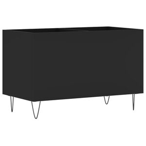 vidaXL LP-levyjen s&auml;ilytyskaappi musta 74,5x38x48 cm tekninen puu