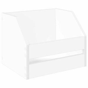 vidaXL Vinyyli-albumin laatikko valkoinen 38 x 30 x 29 cm Tekninen puu