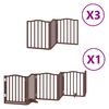 vidaXL Koiraportti kokoontaittuva 15 paneelia ruskea 750 cm poppelipuu