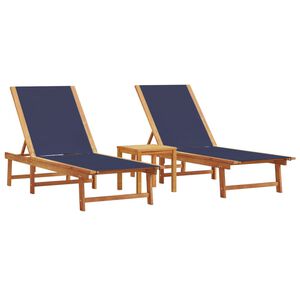 vidaXL Aurinkotuolit 2 kpl p&ouml;yd&auml;ll&auml; sin. t&auml;ysi akasiapuu ja textilene