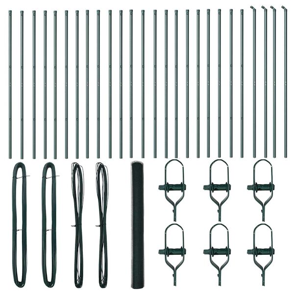 vidaXL Aitalatu Vihre&auml; 50 x 1,5 m (25 mm verkko) Ter&auml;st&auml; ja PVC:t&auml;