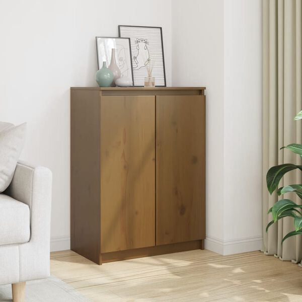 vidaXL Senkki hunajanruskea 60x36x84 cm täysi mänty