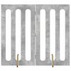 vidaXL Taitettava lemmikkitarha 2 kpl Betoninharmaa 100,5 x 38 x 90 cm
