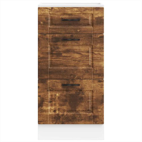 vidaXL Keitti&ouml;n pohjakaappi Porto savustettu tammi suunniteltu puu