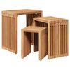 vidaXL Puutarhan sivup&ouml;yt&auml; 3 kpl Ruskea 33 x 44,5 x 51 cm Tiikkipuu