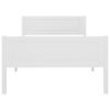 vidaXL Sängynrunko täysi mänty valkoinen 90x200 cm