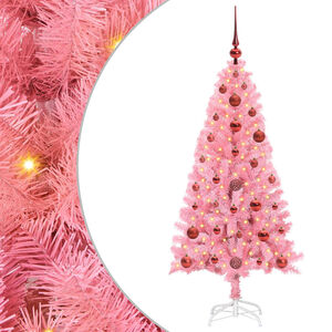 vidaXL Joulukuusi Pinkki 120 cm Polyvinyylikloridi
