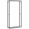 vidaXL Polttopuuteline mattamusta 110x28x214 cm ter&auml;s