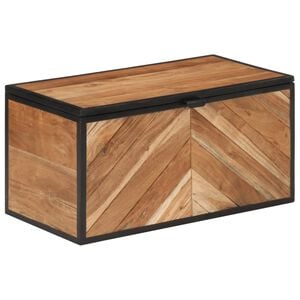 vidaXL S&auml;ilytyslaatikko 60x30x30 cm t&auml;ysi akasiapuu ja rauta