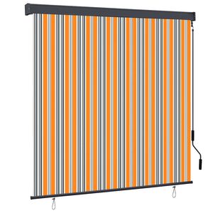 vidaXL Rullaverho Keltainen ja Sininen 180 x 250 cm Kangas ja Alumiini
