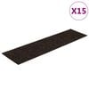 vidaXL Porrasmatot itseliimautuvat 15 kpl 76x20 cm tummanruskea suorakaiteen muotoinen