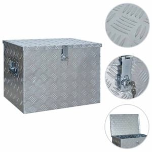 vidaXL Alumiinilaatikko 610x430x455 mm hopea