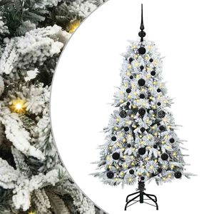 vidaXL Salkomallinen tekoinen joulukuusi Valkoinen 120 cm PE ja PVC