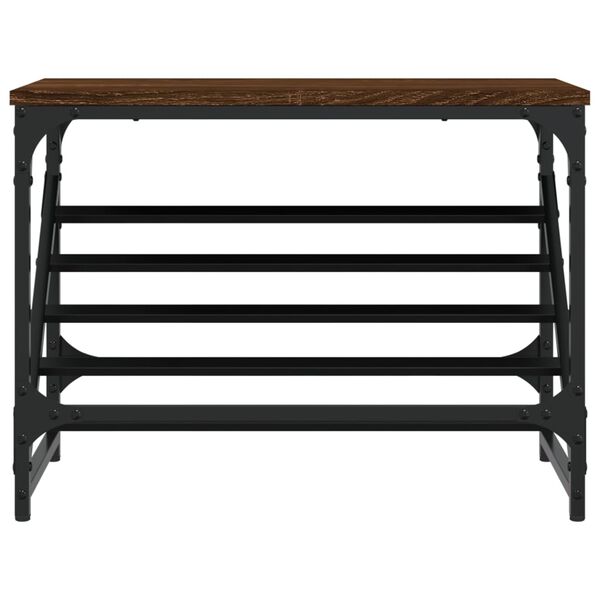 vidaXL Kenkäteline ruskea tammi 60x30x45 cm tekninen puu