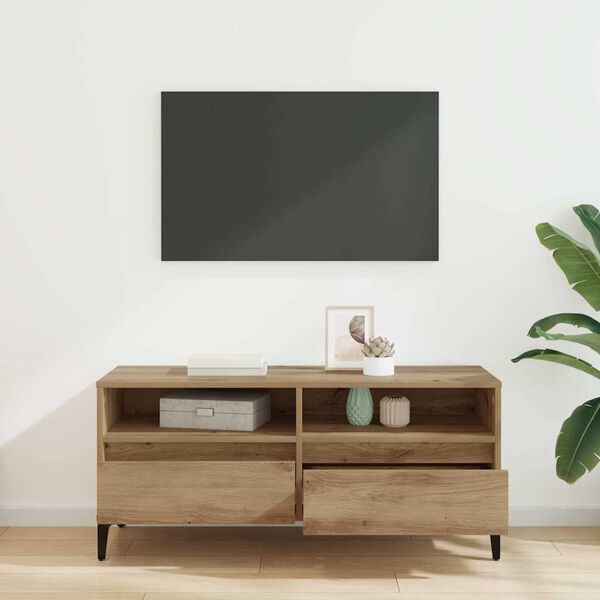 vidaXL TV-kaappi laatikon kanssa Artisan tammi 100 x 34,5 x 44,5 cm