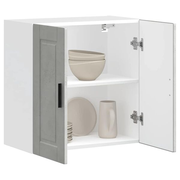 vidaXL Keittiön seinäkaappi Porto betoni harmaa suunniteltu puu