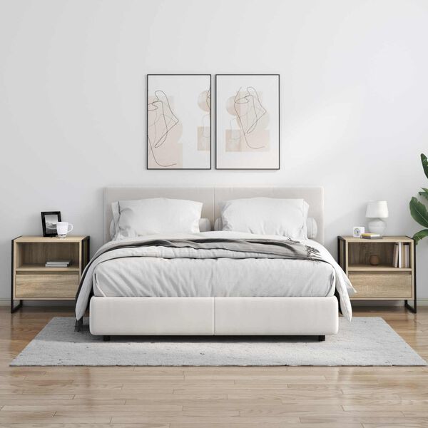 vidaXL Y&ouml;p&ouml;yt&auml; laatikon kanssa Sonoma 50 x 39,5 x 50 cm Tekninen puu