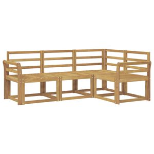 vidaXL Ulkosohvakokoelma 4 pcs valkoinen 190 x 130,5 x 73 cm
