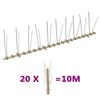 vidaXL 2-Riviset muoviset lintu- & kyyhkyspiikit 20-sarja 10 m