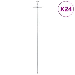 vidaXL Telttatapit 24 kpl 29,5 cm Ø6 mm galvanoitu teräs