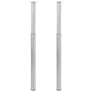 4 Teleskooppista P&ouml;yd&auml;n Jalkaa Ruostumaton ter&auml;s 710 mm-1100 mm