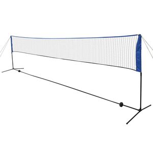 vidaXL Sulkapalloverkko ja sulkapallot 600x155 cm