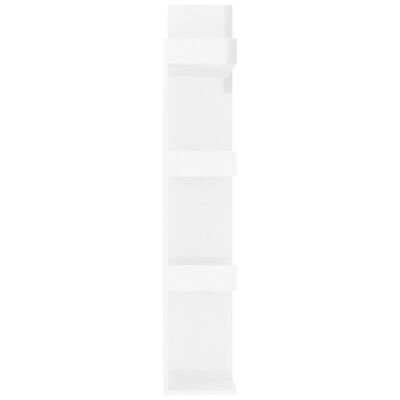 vidaXL Kirjahylly korkeakiilto valkoinen 48x25,5x140 cm lastulevy