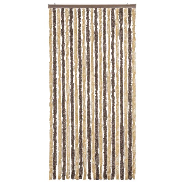 vidaXL Hy&ouml;nteisverho tummanruskea ja beige 90x220 cm chenille